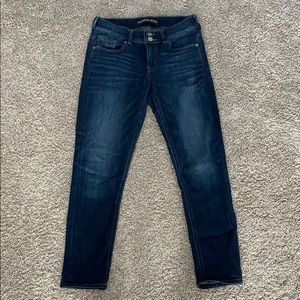 Express mid rise cropped legging jeans